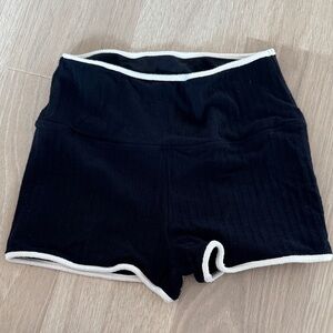 Montce Women's Black Swim Shorts with White Trim